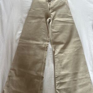 Zara Beige Wide-Leg Jeans